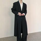 Classical side pleated long jacket mf2797