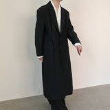 Classical side pleated long jacket mf2797