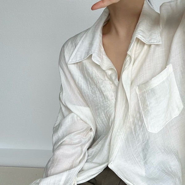 Vintage Korean loose shirt mf2732